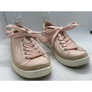 Vionic Shoes Winny Womens 6.5 Lt Pink Leather Orthotic Lace Up Casual Sneakers